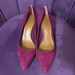 Magenta Suede Tory Burch Pumps Nice Sz. 7.5